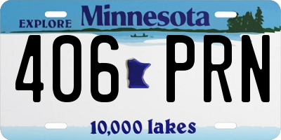 MN license plate 406PRN