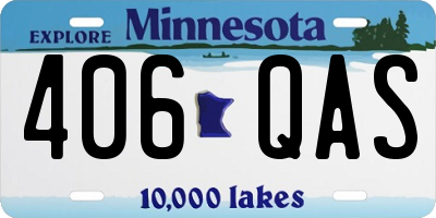 MN license plate 406QAS