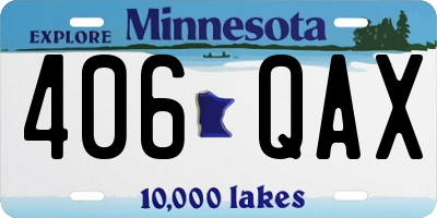 MN license plate 406QAX