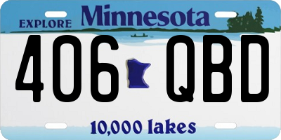 MN license plate 406QBD
