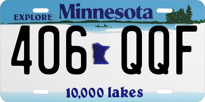 MN license plate 406QQF