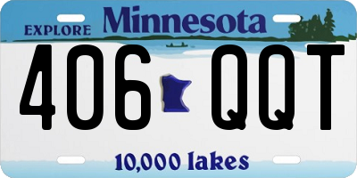 MN license plate 406QQT