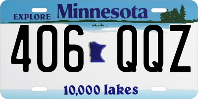 MN license plate 406QQZ