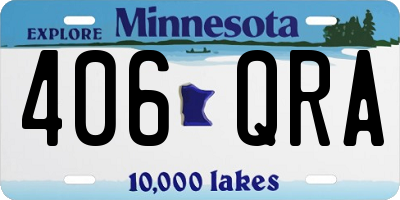 MN license plate 406QRA
