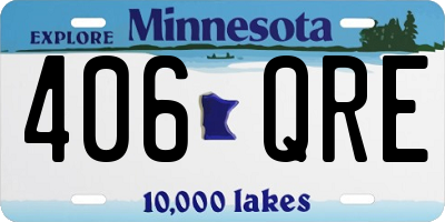 MN license plate 406QRE