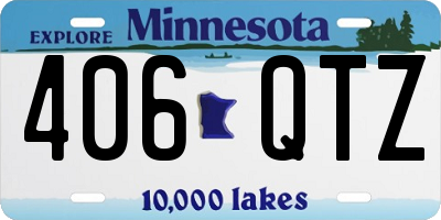 MN license plate 406QTZ