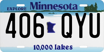 MN license plate 406QYU