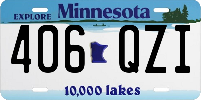 MN license plate 406QZI