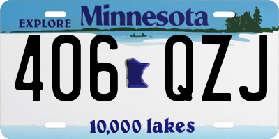 MN license plate 406QZJ