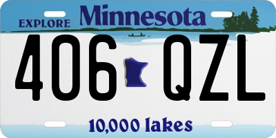 MN license plate 406QZL