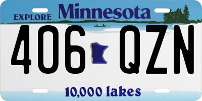 MN license plate 406QZN
