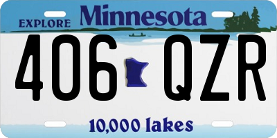 MN license plate 406QZR