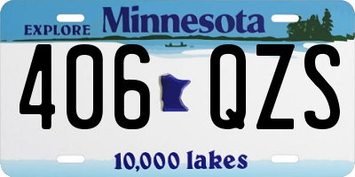 MN license plate 406QZS
