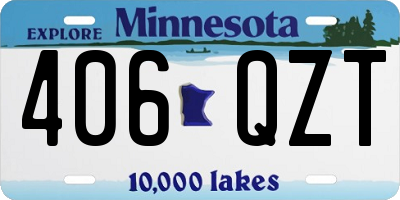 MN license plate 406QZT