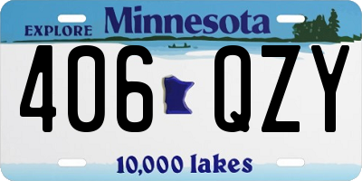 MN license plate 406QZY