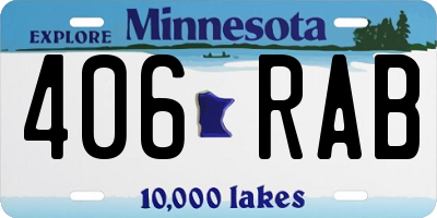 MN license plate 406RAB