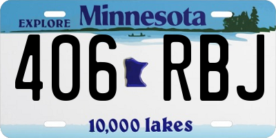 MN license plate 406RBJ