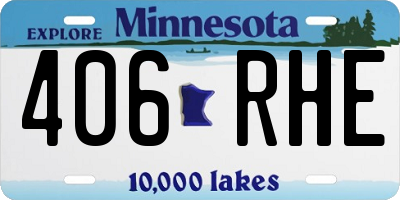 MN license plate 406RHE