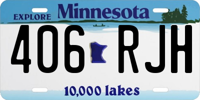 MN license plate 406RJH