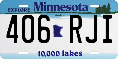 MN license plate 406RJI
