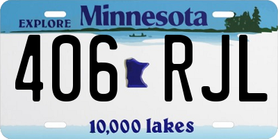 MN license plate 406RJL