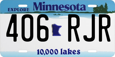 MN license plate 406RJR