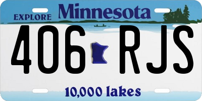MN license plate 406RJS