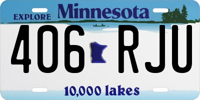 MN license plate 406RJU