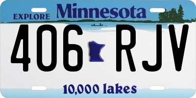 MN license plate 406RJV