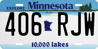 MN license plate 406RJW