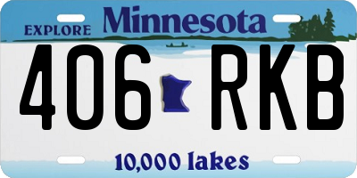 MN license plate 406RKB