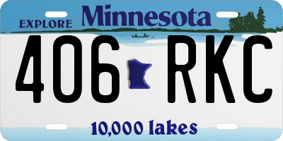 MN license plate 406RKC