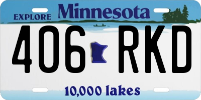 MN license plate 406RKD