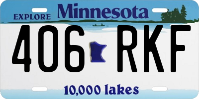 MN license plate 406RKF