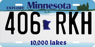 MN license plate 406RKH