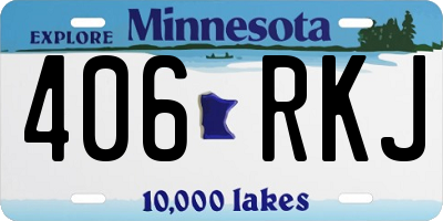 MN license plate 406RKJ