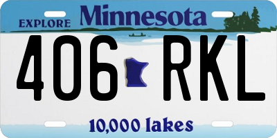 MN license plate 406RKL
