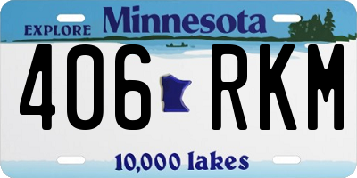 MN license plate 406RKM