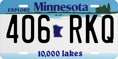 MN license plate 406RKQ