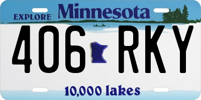 MN license plate 406RKY