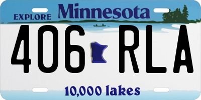 MN license plate 406RLA