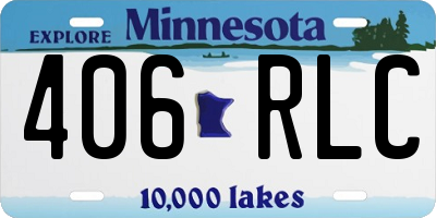 MN license plate 406RLC