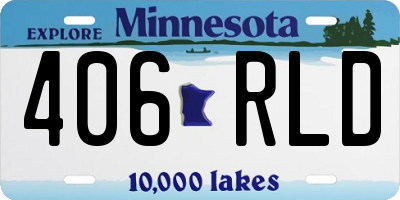 MN license plate 406RLD