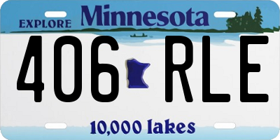 MN license plate 406RLE