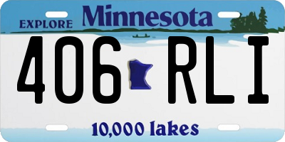 MN license plate 406RLI
