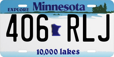 MN license plate 406RLJ