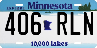 MN license plate 406RLN