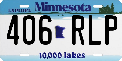 MN license plate 406RLP