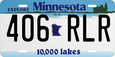 MN license plate 406RLR