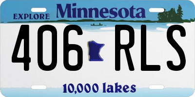 MN license plate 406RLS